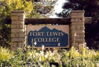 Fort Lewis College entry sign