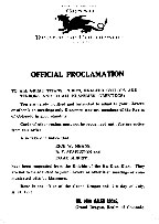 Official Porclamation