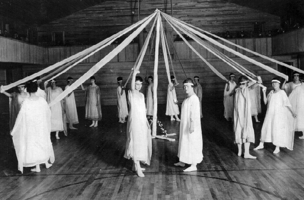 May Pole dance in new gym 1920