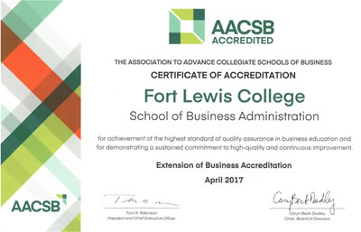 AACSB Certificate of Accreditation