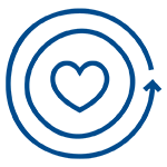 Circle with heart icon