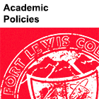 Image of partial Fort Lewis College seal with the text 'Academic Policies' above it