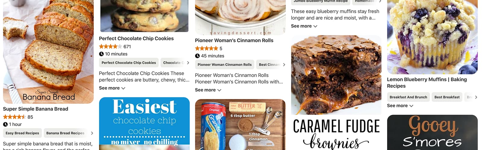 Baking recipes Pinterest board