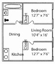 Floor plan of Mears Complex apartment