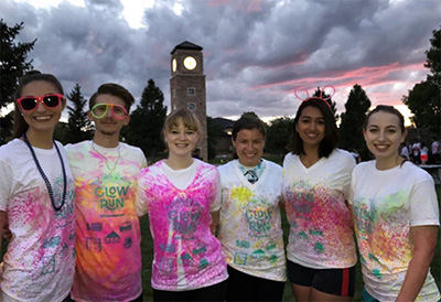 Students at the Glow Run