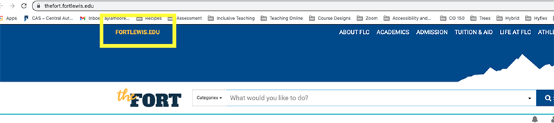 Find the link to the FLC site in the top left corner of your screen