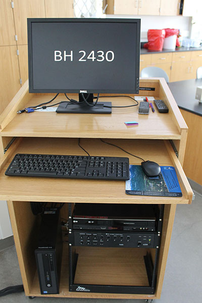 Berndt Hall 2430 workstation and AV controls
