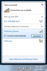 Windows Wireless Connection Dialog