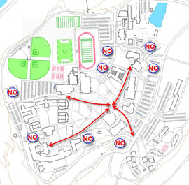 No overnight parking in lots map No overnight parking in lots map