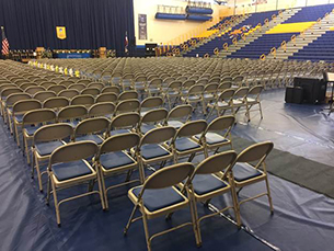 chairs set up for event